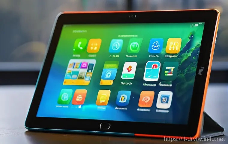 펌웨어 업데이트로 장치 수명 연장하기 - **Prompt:** A close-up, artistic shot of a well-used but newly vibrant smartphone or tablet. One sid...