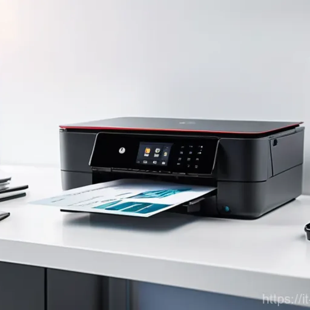 프린터 펌웨어 보안 업데이트의 중요성 - **Prompt 1: The Modern Printer as a Network Gateway with a Subtle Vulnerability**
    "A photorealis...