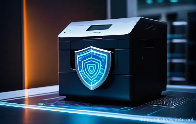 프린터 펌웨어 보안 업데이트의 중요성 - **Prompt 1: The Modern Printer as a Network Gateway with a Subtle Vulnerability**
    "A photorealis...