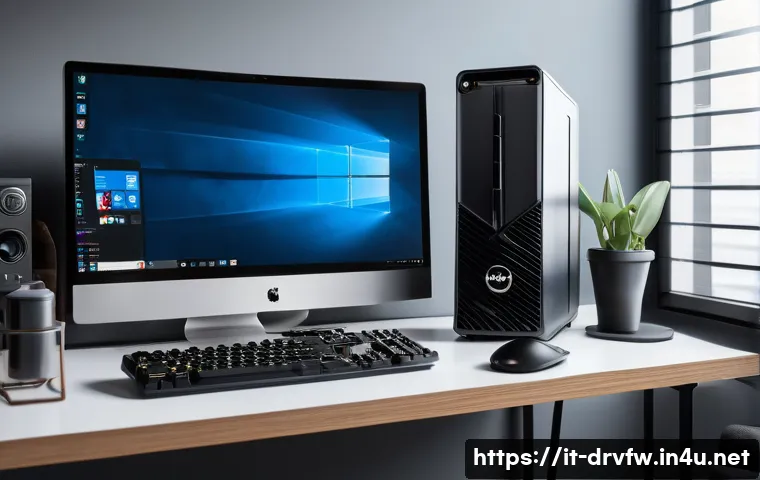 그래픽카드 드라이버 다운그레이드 방법 - A detailed illustration of a modern home office setup focused on computer hardware maintenance: a cl...