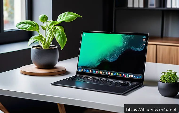 외장 SSD의 최신 펌웨어 다운로드 방법 - A sleek modern home office setup featuring a high-end external SSD connected to a laptop via USB-C c...